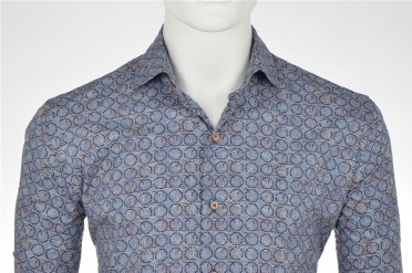 Eden Valley overhemd regular fit, hexagon bl-gr