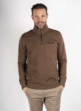 Pre End Sweatshirt m. borstzakje, coffee