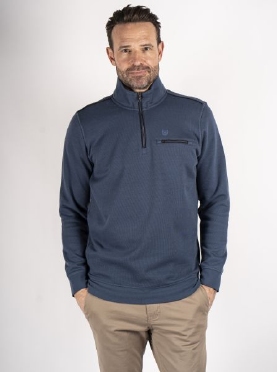 Pre End Sweatshirt m. borstzakje, dark denim
