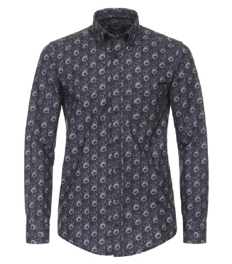 Casa Moda overhemd Casual Fit, navy bloem