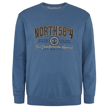 North 56°4 sweater 'NOR 56°4', mid blue