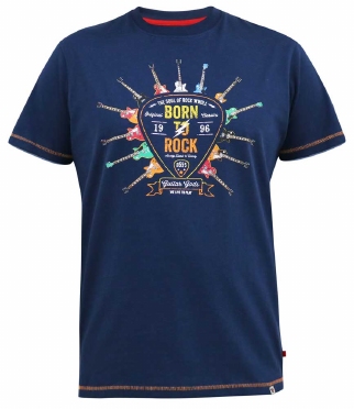 D555 T-shirt 'Born to Rock', navy