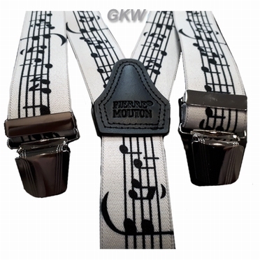 Bretels in Y-vorm met clips, design muziek