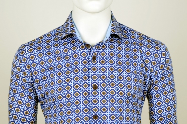 Eden Valley overhemd regular fit, blauwe ruit