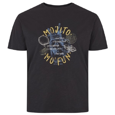 North 56Denim T-shirt 'Mojito Mo'Fun', zwart