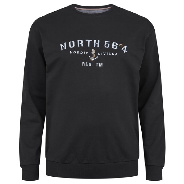 North 56°4 sweater 'NORTH 56°4', zwart