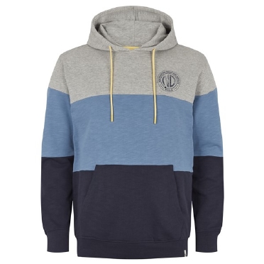 North 56Denim sweater m. capuchon, grijs-blauw-navy