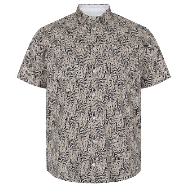 North 56Denim shirt m. borstzakje, navy golfpatroon