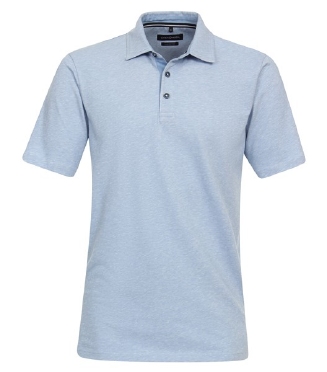 Casa Moda zomer polo Linnen editie, uni licht blauw