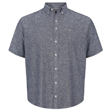 North 56°4 shirt KM katoen/linnen, navy
