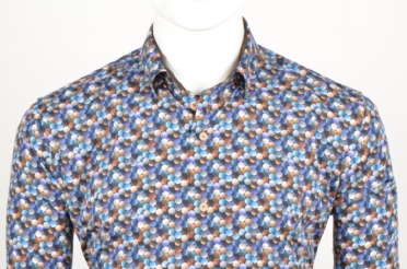 Eden Valley overhemd regular fit, navy bolletjes