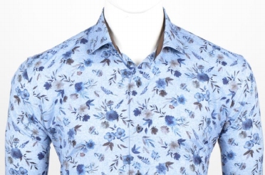 Eden Valley overhemd stretch regular fit, delftsblauw
