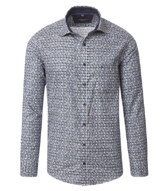 Casa Moda overhemd Casual Fit dots, bl-antra