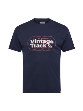 North 56Denim T-shirt Vintage Track, navy