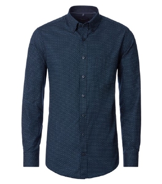 Casa Moda overhemd Casual Fit, fijn printje blauw
