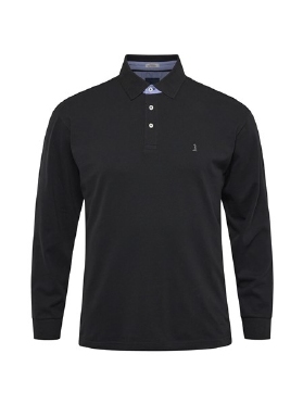 North 56°4 polo pique LM superflex, zwart
