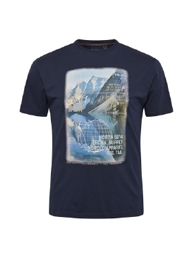North 56°4 T-shirt print Mountainview, navy