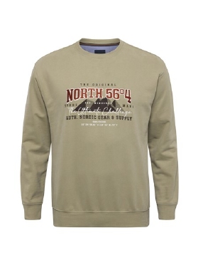 North 56°4 crewneck sweater 'NORTH 56°4', dark sand
