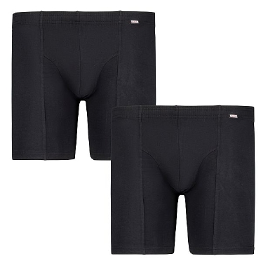 JIM Long pant boxershort 2-pack, zwart (2 stuks)