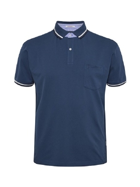 North 56°4 polo piquee m. stretch+contrast kraag, petrol