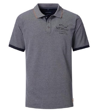 Casa Moda zomer polo 'New York', blauwgrijs
