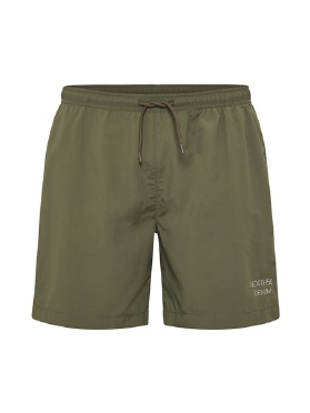 North 56Denim sportieve zwemshorts, effen olijfgroen