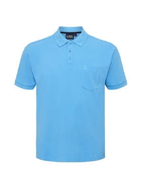 North Latitude polo m. borstzak, uni turquoise