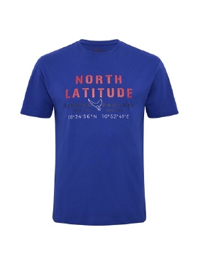 North Latitude polo piquee m. logo, cobalt bl