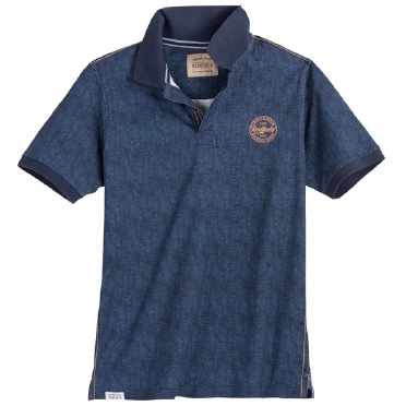 Redfield Polo printje 'Vintage', denim blauw