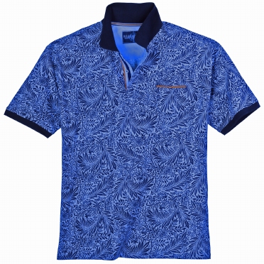 Redfield Polo m. borstzak all-over print, navy
