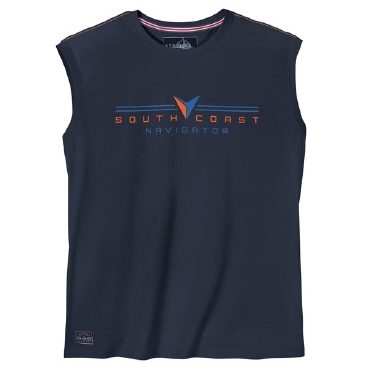 Redfield tanktop print 'South Coast', donkerblauw