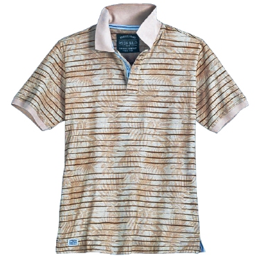 Redfield Polo bladeren all-over print, safari
