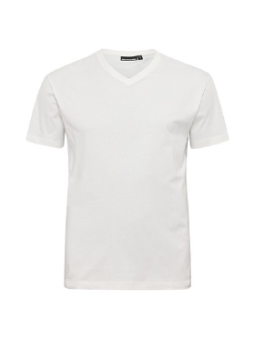North Latitude T-shirt met V-hals, wit