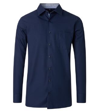Casa Moda overhemd Comfort Fit strijkvrij, navy