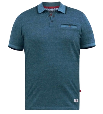 D555 Polo m. borstzakje, petrol