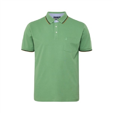 North Latitude sportieve polo m. contrast kraag, mid green