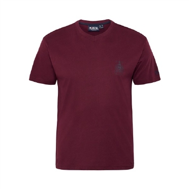 North Latitude T-shirt met V-hals, bordeaux