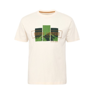 North Latitude T-shirt 'The Great Outdoors', off-white