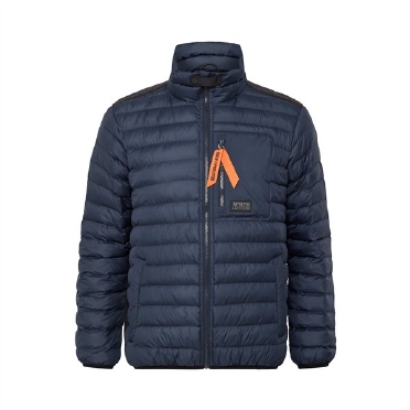 North Latitude Hybrid puffer winterjack, navy blauw