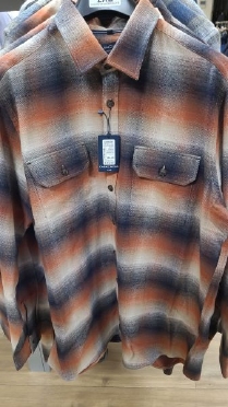 Casa Moda overhemd softfeel Casual Fit, oranje/grijs