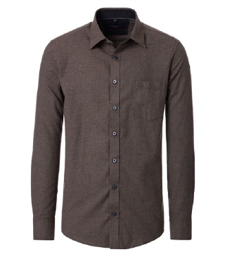 Casa Moda overhemd softfeel Casual Fit, bruin