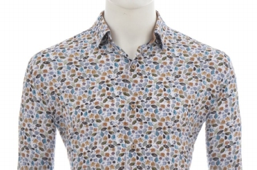 Eden Valley stretch overhemd Regular fit, leaves