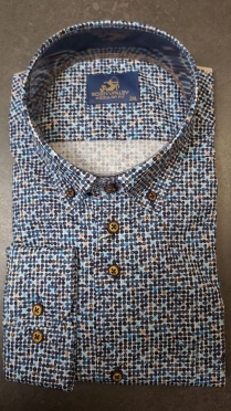 Eden Valley stretch overhemd Regular fit, blue dots