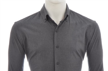 Eden Valley overhemd Poplin stof regular fit, navy grijs