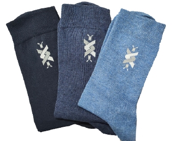 Panther Comfort sokken set van 3, blauw (3 kleuren)