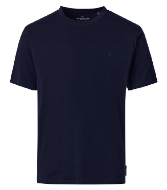 Casa Moda T-shirt ronde hals 2-pack, effen navy