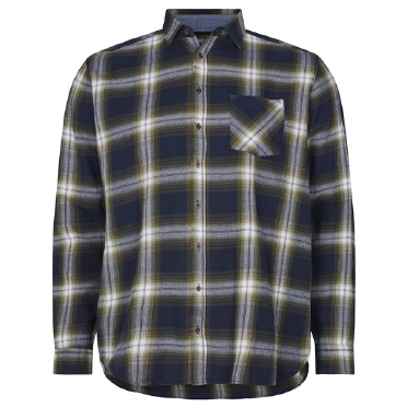 North 56°4 overhemd m. borstzakje lange mouw, geruit