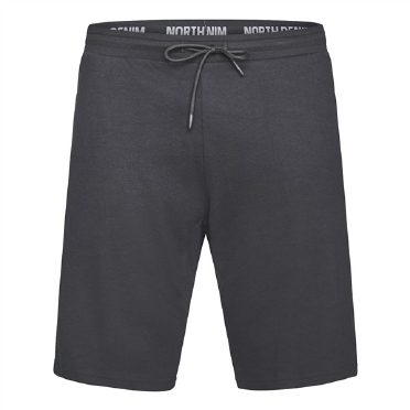 North Latitude sweat shorts m. tricot boord, zwart