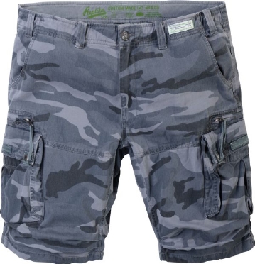 Shorts camouflage-look, camo grijs