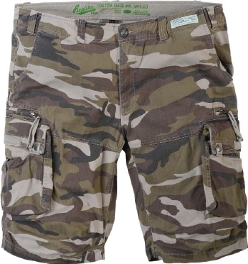 Shorts camouflage-look, camo groen